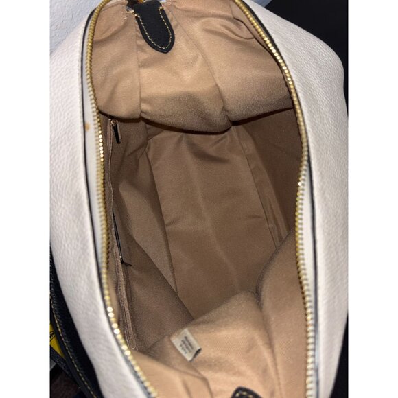 Coach Pebble Leather Cream Multi-Color Shoulder Bag With Gold Hardware - Picture 13 of 14